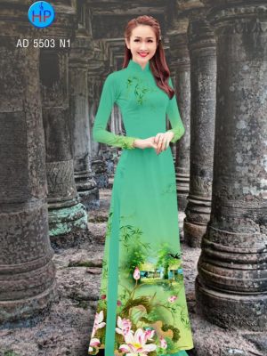 Vải áo dài hoa Sen kiểu mới AD 5503 23 1561729270 9 Vai ao dai hoa Sen kieu moi AD 5503