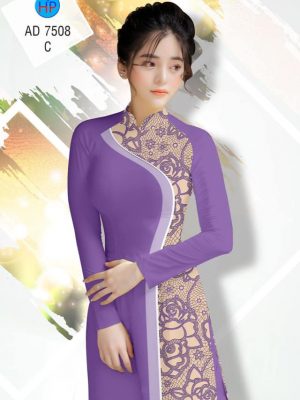 Vải áo dài Hoa văn giả ren mới ra AD 7508 21 1561736209 3 Vai ao dai Hoa van gia ren moi ra AD