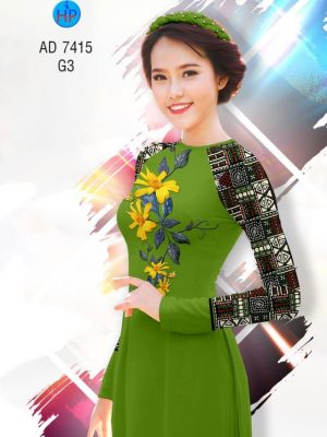 Vải áo dài hoa Cúc và Hoa văn thổ cẩm mới ra AD 7415 24 1561757404 115 Vai ao dai hoa Cuc va Hoa van tho cam