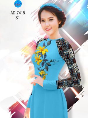 Vải áo dài hoa Cúc và Hoa văn thổ cẩm mới ra AD 7415 30 1561757404 256 Vai ao dai hoa Cuc va Hoa van tho cam