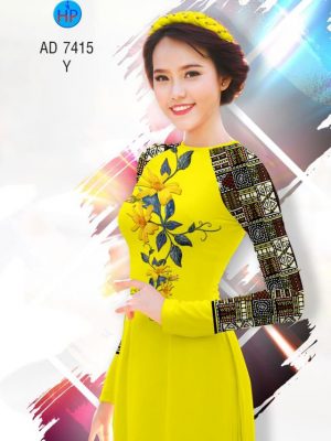 Vải áo dài hoa Cúc và Hoa văn thổ cẩm mới ra AD 7415 26 1561757404 330 Vai ao dai hoa Cuc va Hoa van tho cam