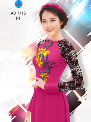 Vải áo dài hoa Cúc và Hoa văn thổ cẩm mới ra AD 7415 33 1561757404 518 Vai ao dai hoa Cuc va Hoa van tho cam