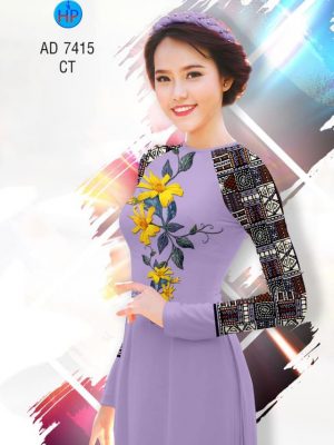 Vải áo dài hoa Cúc và Hoa văn thổ cẩm mới ra AD 7415 36 1561757404 719 Vai ao dai hoa Cuc va Hoa van tho cam