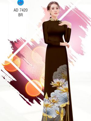 Vải áo dai hình hoa Sen kiểu mới AD 7420 35 1561763168 547 Vai ao dai hinh hoa Sen kieu moi AD 7420