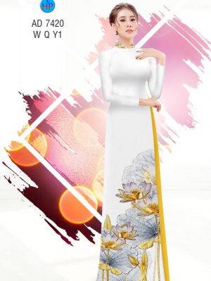 Vải áo dai hình hoa Sen kiểu mới AD 7420 26 1561763168 650 Vai ao dai hinh hoa Sen kieu moi AD 7420