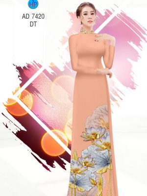 Vải áo dai hình hoa Sen kiểu mới AD 7420 33 1561763168 702 Vai ao dai hinh hoa Sen kieu moi AD 7420