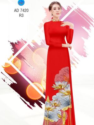 Vải áo dai hình hoa Sen kiểu mới AD 7420 27 1561763168 77 Vai ao dai hinh hoa Sen kieu moi AD 7420