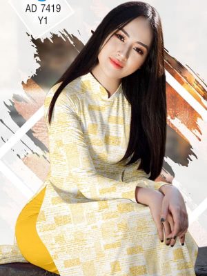 Vải áo dài hình Báo chí kiểu mới AD 7419 35 1561763401 32 Vai ao dai hinh Bao chi kieu moi AD 7419