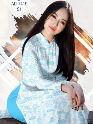 Vải áo dài hình Báo chí kiểu mới AD 7419 34 1561763401 839 Vai ao dai hinh Bao chi kieu moi AD 7419