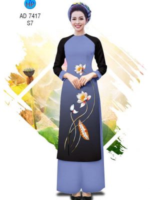 Vải Áo dài hoa Sen thiết kế 2019 AD 7417 24 1561764633 921 Vai Ao dai hoa Sen thiet ke 2019 AD 7417