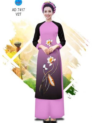 Vải Áo dài hoa Sen thiết kế 2019 AD 7417 25 1561764634 420 Vai Ao dai hoa Sen thiet ke 2019 AD 7417