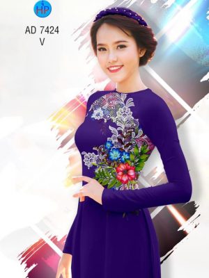 Vải áo dài Hoa in 3D kiểu mới AD 7424 21 1561776129 135 Vai ao dai Hoa in 3D kieu moi AD 7424