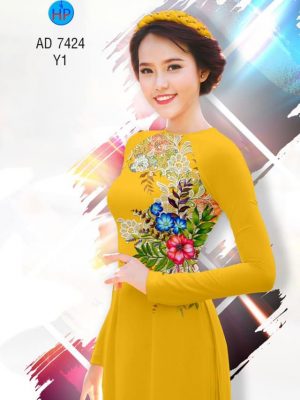 Vải áo dài Hoa in 3D kiểu mới AD 7424 23 1561776129 34 Vai ao dai Hoa in 3D kieu moi AD 7424