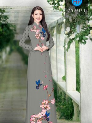Vải áo dài Hoa Đào và Chim kiểu mới AD 5718 23 1561776542 378 Vai ao dai Hoa Dao va Chim kieu moi AD