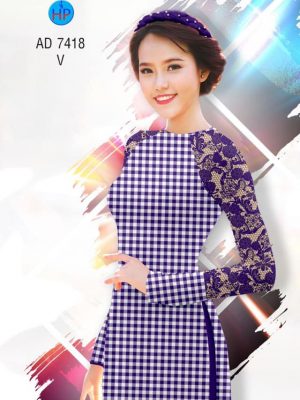 Vải áo dài Caro và hoa văn giả ren mới ra AD 7418 30 1561778014 343 Vai ao dai Caro va hoa van gia ren moi
