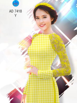 Vải áo dài Caro và hoa văn giả ren mới ra AD 7418 34 1561778014 349 Vai ao dai Caro va hoa van gia ren moi