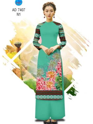 Vải áo dài Cúc đại đoá và thổ cẩm kiểu mới AD 7407 22 1561791412 224 Vai ao dai Cuc dai doa va tho cam kieu