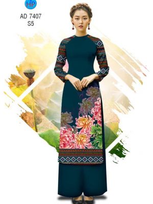 Vải áo dài Cúc đại đoá và thổ cẩm kiểu mới AD 7407 28 1561791412 354 Vai ao dai Cuc dai doa va tho cam kieu