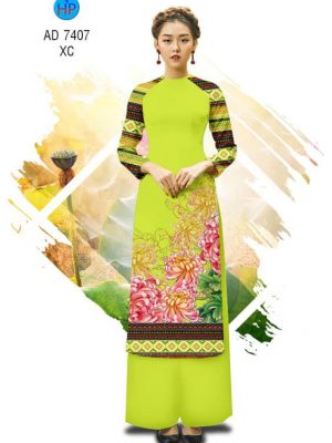 Vải áo dài Cúc đại đoá và thổ cẩm kiểu mới AD 7407 33 1561791412 520 Vai ao dai Cuc dai doa va tho cam kieu