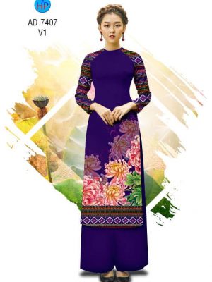 Vải áo dài Cúc đại đoá và thổ cẩm kiểu mới AD 7407 32 1561791412 559 Vai ao dai Cuc dai doa va tho cam kieu