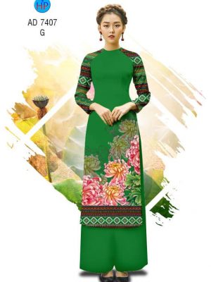Vải áo dài Cúc đại đoá và thổ cẩm kiểu mới AD 7407 24 1561791412 578 Vai ao dai Cuc dai doa va tho cam kieu