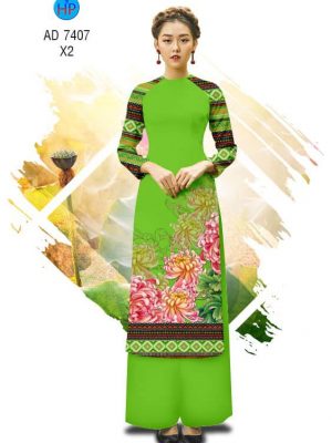 Vải áo dài Cúc đại đoá và thổ cẩm kiểu mới AD 7407 29 1561791412 581 Vai ao dai Cuc dai doa va tho cam kieu