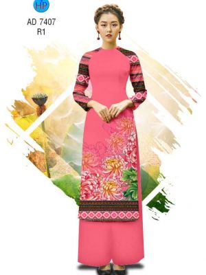 Vải áo dài Cúc đại đoá và thổ cẩm kiểu mới AD 7407 21 1561791412 615 Vai ao dai Cuc dai doa va tho cam kieu