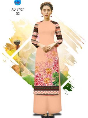 Vải áo dài Cúc đại đoá và thổ cẩm kiểu mới AD 7407 25 1561791412 637 Vai ao dai Cuc dai doa va tho cam kieu