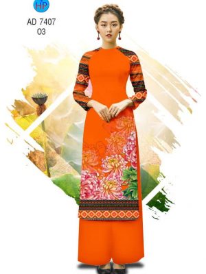 Vải áo dài Cúc đại đoá và thổ cẩm kiểu mới AD 7407 34 1561791412 648 Vai ao dai Cuc dai doa va tho cam kieu