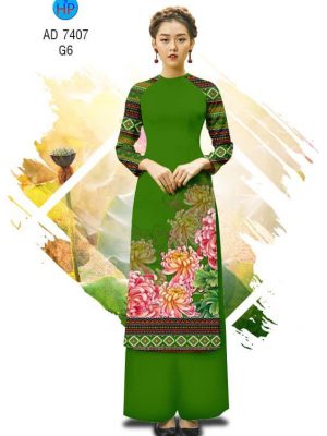 Vải áo dài Cúc đại đoá và thổ cẩm kiểu mới AD 7407 23 1561791412 663 Vai ao dai Cuc dai doa va tho cam kieu