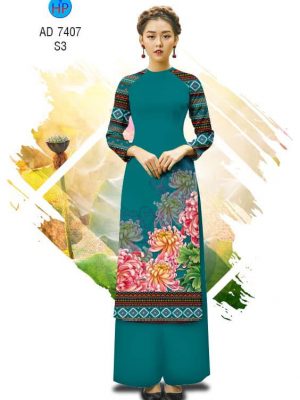 Vải áo dài Cúc đại đoá và thổ cẩm kiểu mới AD 7407 27 1561791412 971 Vai ao dai Cuc dai doa va tho cam kieu