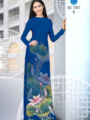 Vải áo dài hoa Sen kiểu mới AD 7507 31 1561820577 254 Vai ao dai hoa Sen kieu moi AD 7507
