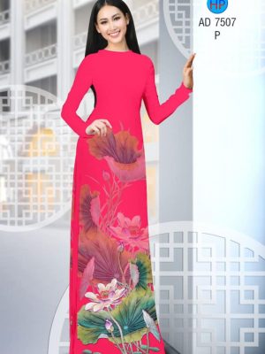 Vải áo dài hoa Sen kiểu mới AD 7507 33 1561820577 281 Vai ao dai hoa Sen kieu moi AD 7507