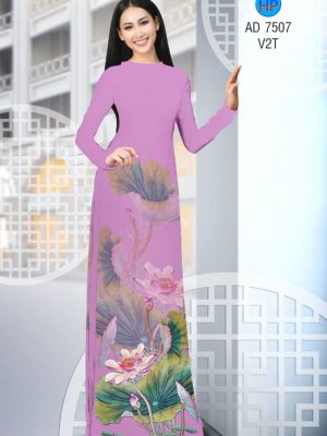 Vải áo dài hoa Sen kiểu mới AD 7507 34 1561820577 646 Vai ao dai hoa Sen kieu moi AD 7507