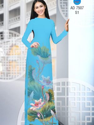 Vải áo dài hoa Sen kiểu mới AD 7507 23 1561820577 899 Vai ao dai hoa Sen kieu moi AD 7507