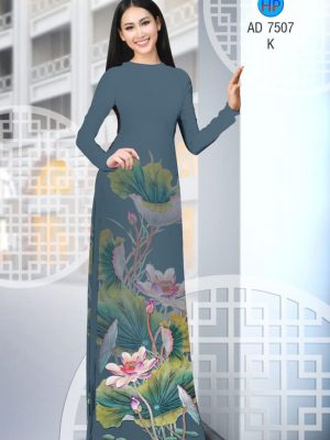 Vải áo dài hoa Sen kiểu mới AD 7507 24 1561820577 954 Vai ao dai hoa Sen kieu moi AD 7507