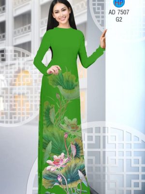 Vải áo dài hoa Sen kiểu mới AD 7507 25 1561820577 989 Vai ao dai hoa Sen kieu moi AD 7507