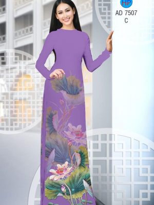 Vải áo dài hoa Sen kiểu mới AD 7507 35 1561820578 854 Vai ao dai hoa Sen kieu moi AD 7507