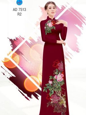 Vải áo dài Hoa Mẫu Đơn kiểu mới AD 7513 27 1561827234 605 Vai ao dai Hoa Mau Don kieu moi AD 7513