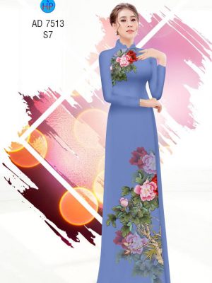 Vải áo dài Hoa Mẫu Đơn kiểu mới AD 7513 34 1561827235 152 Vai ao dai Hoa Mau Don kieu moi AD 7513
