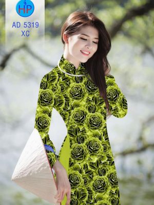 Vải áo dài Hoa hồng 3D mới ra AD 5319 31 1561831907 885 Vai ao dai Hoa hong 3D moi ra AD 5319