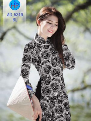 Vải áo dài Hoa hồng 3D mới ra AD 5319 24 1561831907 98 Vai ao dai Hoa hong 3D moi ra AD 5319