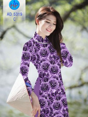Vải áo dài Hoa hồng 3D mới ra AD 5319 25 1561831907 998 Vai ao dai Hoa hong 3D moi ra AD 5319