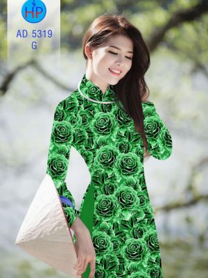 Vải áo dài Hoa hồng 3D mới ra AD 5319 26 1561831907 9 Vai ao dai Hoa hong 3D moi ra AD 5319