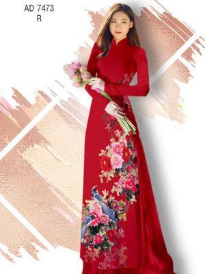 Vải áo dài Hoa Mẫu Đơn và Chim thiết kế 2019 AD 7473 20 Vai ao dai Hoa Mau Don va Chim thiet ke