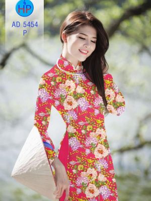 Vải áo dài Hoa đều thiết kế 2019 AD 5454 20 Vai ao dai Hoa deu thiet ke 2019 AD 5454