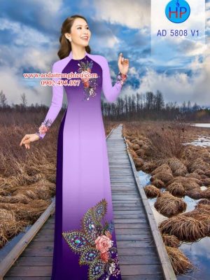 Vải áo dài Hoa và hoa văn công kiểu mới AD 5808 32 1561990865 305 Vai ao dai Hoa va hoa van cong kieu moi