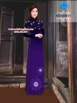 Vải áo dài Hoa in 3D mới ra AD 4483 30 1561994636 445 Vai ao dai Hoa in 3D moi ra AD 4483