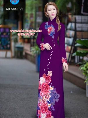Vải áo dài Hoa hồng kiểu mới AD 5818 34 1562086471 166 Vai ao dai Hoa hong kieu moi AD 5818