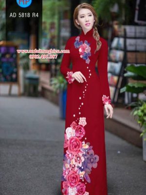 Vải áo dài Hoa hồng kiểu mới AD 5818 22 1562086471 350 Vai ao dai Hoa hong kieu moi AD 5818